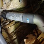 Replacement zinc tube and downpipe connection