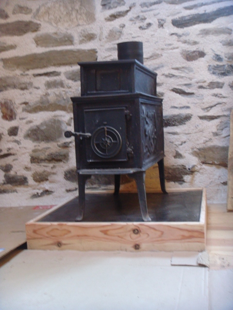 Stove ready for the chimney